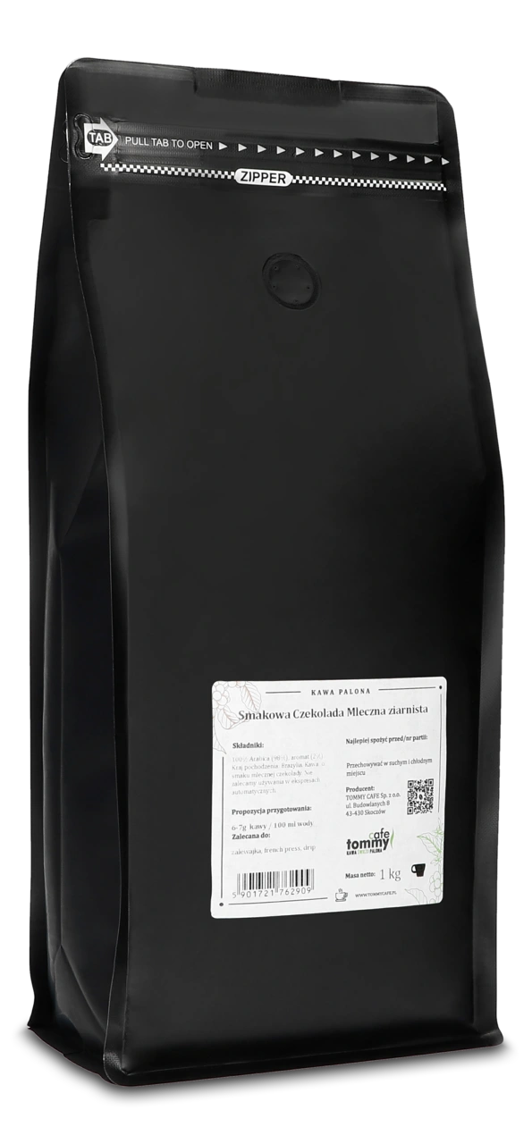 kawa ziarnista smakowa mleczna czekolada tommy cafe kavotti