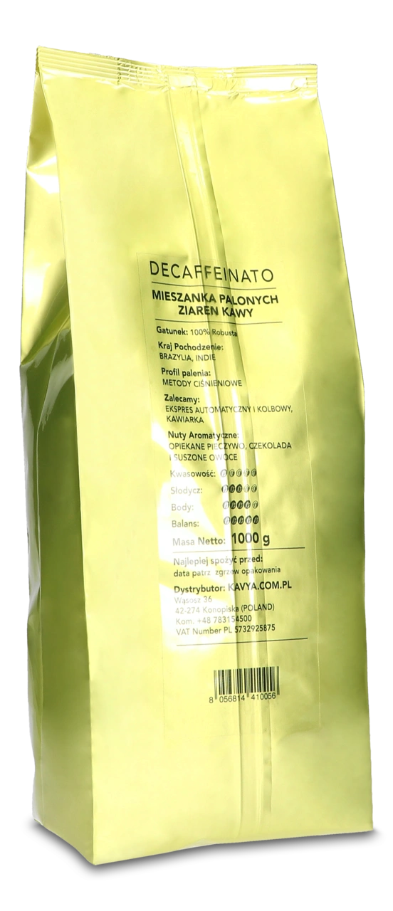 włoska kawa ziarnista bezkofeinowa antichi sapori estensi decaffeinato kavotti