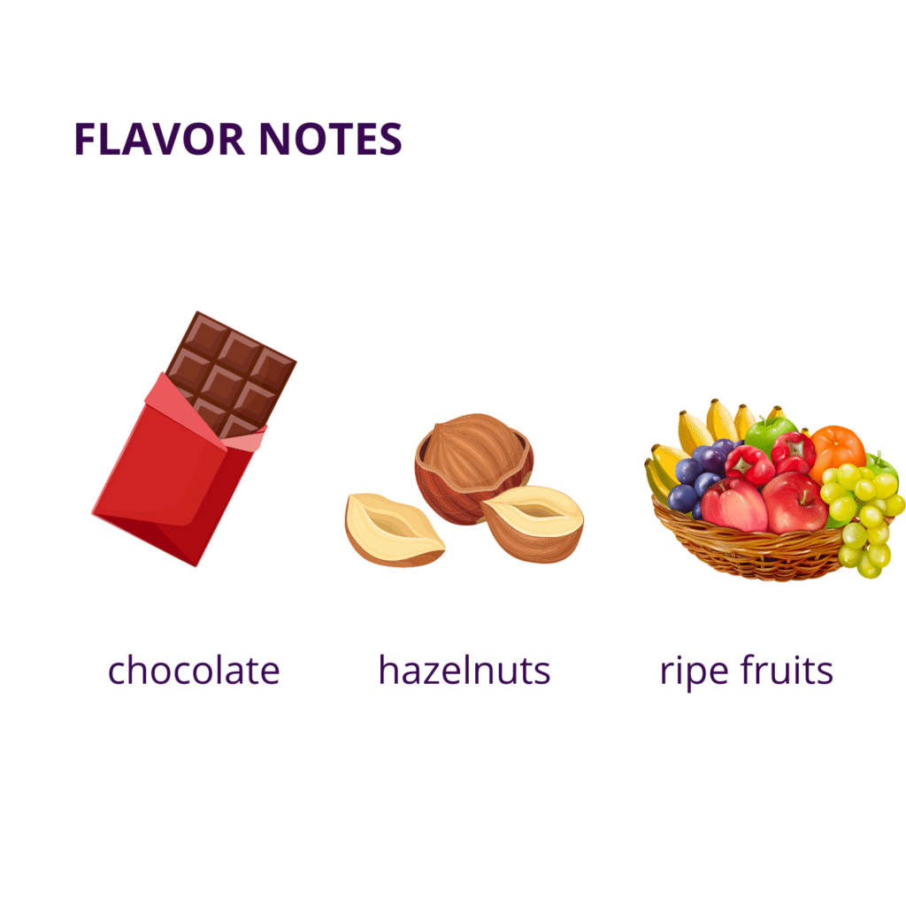 nuty smakowe czekolada orzechy laskowe dojrzałe owoce antichi sapori estensi kavotti